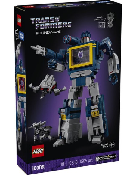 LEGO Icons 10358 Transformers: Soundwave – Set da collezione per adulti e fan LEG6530081 Lego | Futurartshop.com