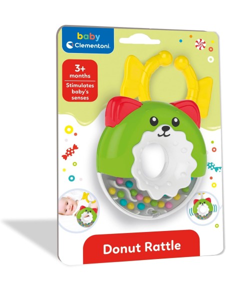 Sonaglino Ciambella – Sonaglio neonato morbido e colorato 0+ mesi CLE17504 Clementoni | Futurartshop.com