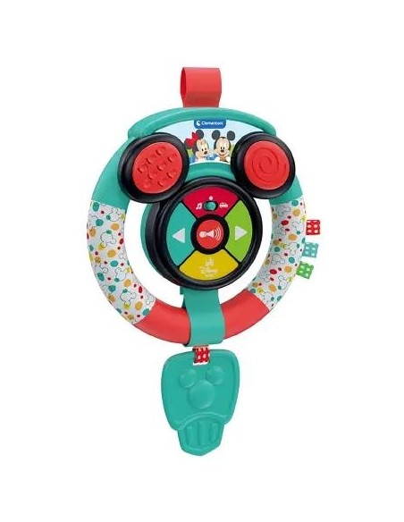 Disney Baby Soft Stroller Steering Wheel – Interactive Plush Toy for Infants CLE17557 Clementoni | Futurartshop.com