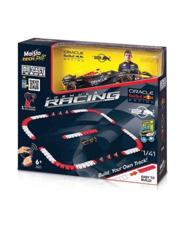 RC Formula Racing Red Bull RB20 Diecast 1:41 with Track BUR82672 Burago | Futurartshop.com