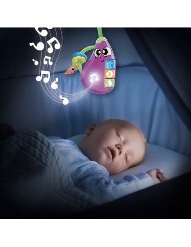 Carotina Baby Eggplant – Giocattolo interattivo con luci LED e suoni per bambini LIS109890 Lisciani | Futurartshop.com