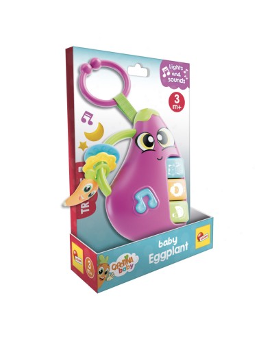Carotina Baby Eggplant – Interactive Toy with LED Lights and Sounds for Kids LIS109890 Lisciani | Futurartshop.com