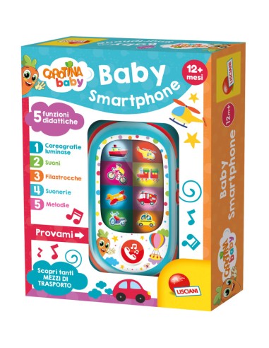 Carotina Baby Smartphone with LED Lights and Sounds – Interactive Educational Toy ITA LIS111343 Lisciani | Futurartshop.com