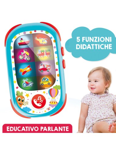 Carotina Baby Smartphone with LED Lights and Sounds – Interactive Educational Toy ITA LIS111343 Lisciani | Futurartshop.com