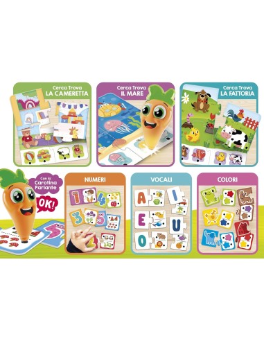 Carotina Baby Penna Parlante – Set 20 Giochi Educativi Interattivi per Bambini 3+ Anni LIS110001 Lisciani | Futurartshop.com