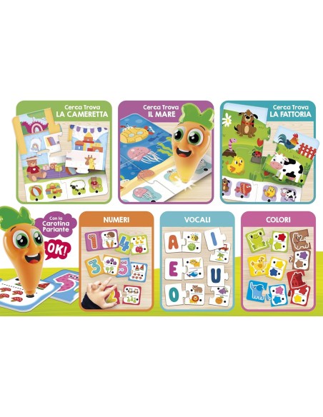 Carotina Baby Penna Parlante – Set 20 Giochi Educativi Interattivi per Bambini 3+ Anni LIS110001 Lisciani | Futurartshop.com