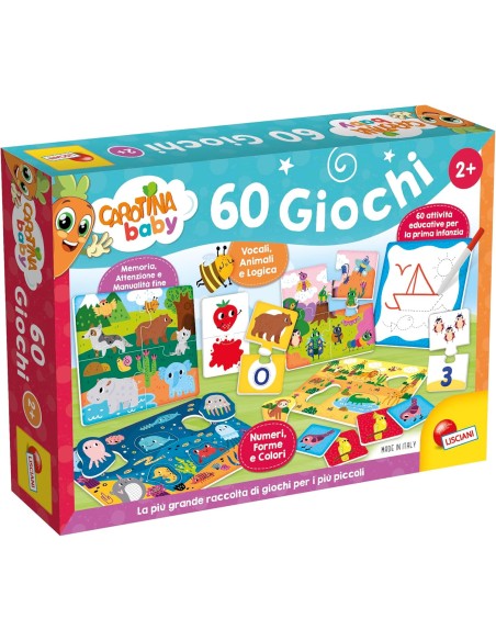 Carotina Baby 60 Giochi – Maxi Set Educativo Interattivo con Attività Didattiche per Bambini 2+ Anni LIS102877 Lisciani | Fut...