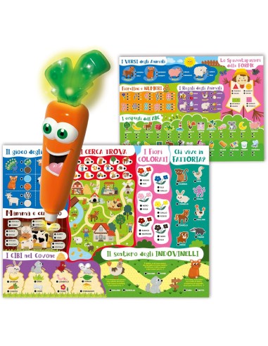 Carotina 50 Giochi – Set Educativo Interattivo per Bambini 3+ Anni LIS76710 Lisciani | Futurartshop.com