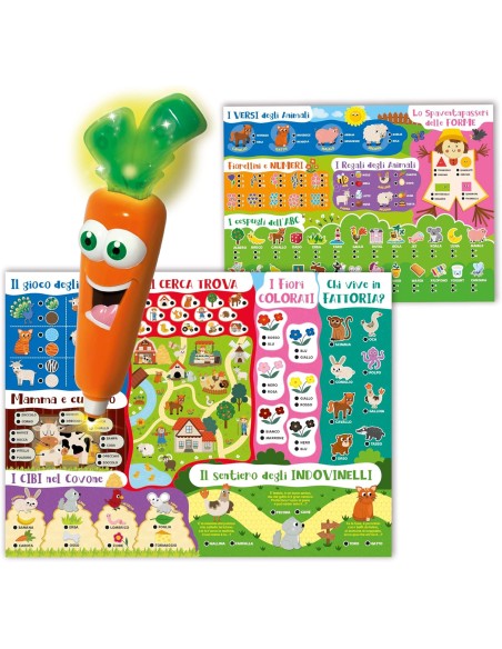 Carotina 50 Giochi – Set Educativo Interattivo per Bambini 3+ Anni LIS76710 Lisciani | Futurartshop.com