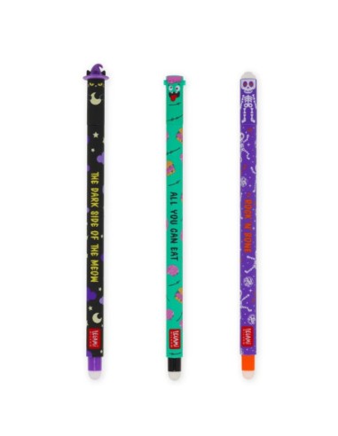 The Boo Crew Halloween – Set of 3 Erasable Gel Pens LEGEPSETKIT13 Legami Milano | Futurartshop.com