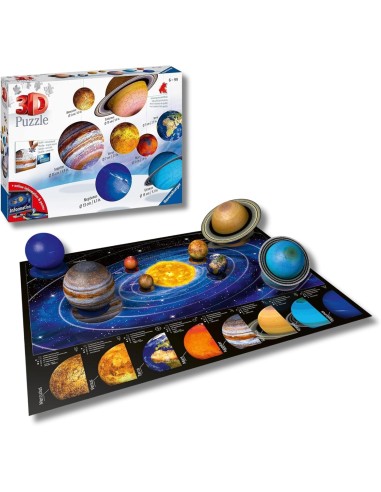 3D Puzzle Solar System – 540-Piece Educational Globe for Kids & Adults RAV116683 Ravensburger | Futurartshop.com