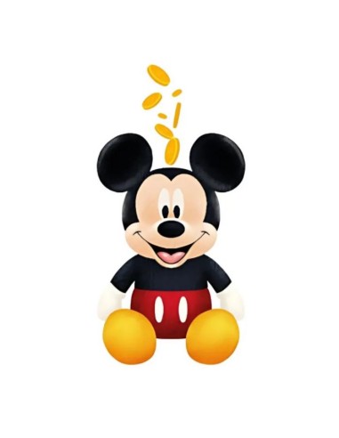 Topolino Peluche 20 cm con Salvadanaio – Giocattolo Morbido per Bambini VYAMIC36-5409  | Futurartshop.com