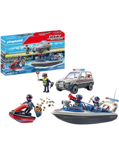 Playmobil 71570 Inseguimento della Polizia in Acqua – Set con Barca PLA71570 Playmobil | Futurartshop.com