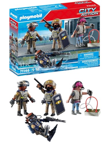 Playmobil 71146 City Action Special Unit – Police Figure Set (4 pcs) PLA71146 Playmobil | Futurartshop.com