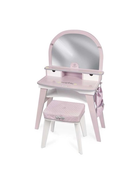 Sophie Tavolo da Trucco XL in Legno con Specchiera e Sedia KREDE55775 Decuevas | Futurartshop.com