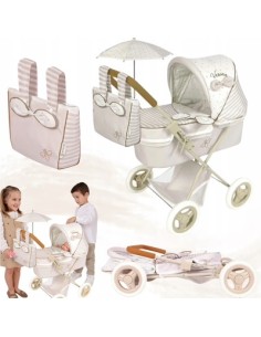 Verona Carrozzina per Bambole DeCuevas con Borsa, Ombrello e Biancheria KRE85078 Decuevas | Futurartshop.com 2