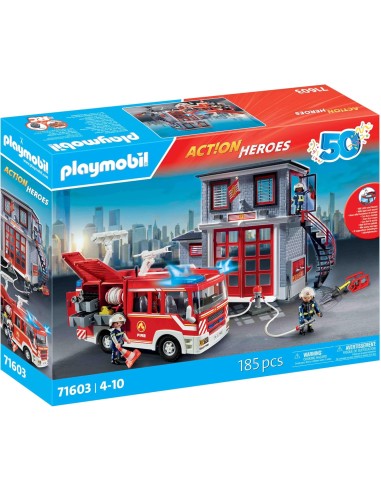 Playmobil 71603 Fire Rescue Mega Set – Firefighter Team & Vehicles PLA71603 Playmobil | Futurartshop.com