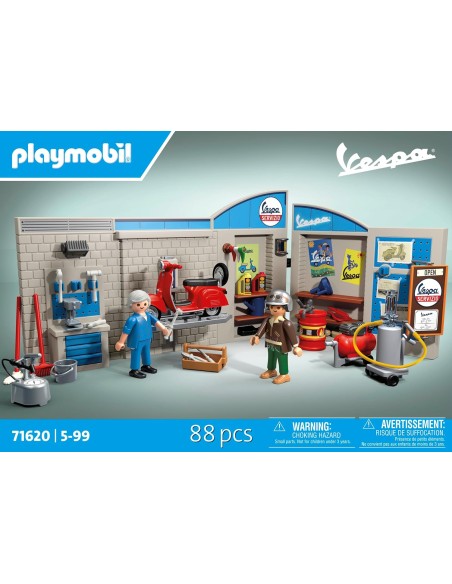 Playmobil 71620 Garage Vespa Anni ’60 – Set con Piattaforma Sollevabile PLA71620 Playmobil | Futurartshop.com