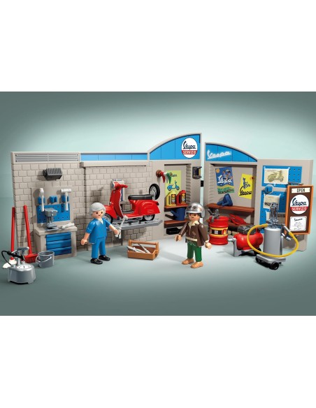 Playmobil 71620 1960s Vespa Garage – Set with Mobile Lift Platform PLA71620 Playmobil | Futurartshop.com