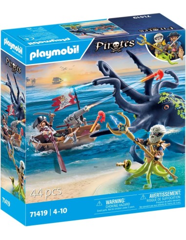 Playmobil 71419 Pirate vs Giant Octopus – Pirate Adventure Playset PLA71419 Playmobil | Futurartshop.com