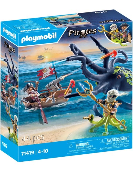 Playmobil 71419 Pirate vs Giant Octopus – Pirate Adventure Playset PLA71419 Playmobil | Futurartshop.com