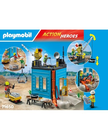 Playmobil 71650 Action Heroes – Construction Site with Workers & Tools PLA71650 Playmobil | Futurartshop.com