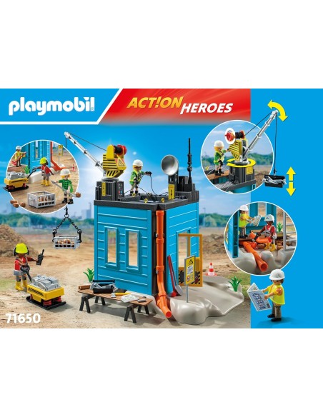 Playmobil 71650 Action Heroes – Construction Site with Workers & Tools PLA71650 Playmobil | Futurartshop.com