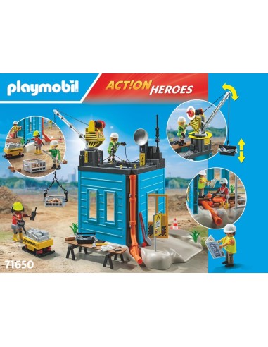 Playmobil 71650 Action Heroes – Cantiere Edile con Operai e Accessori PLA71650 Playmobil | Futurartshop.com