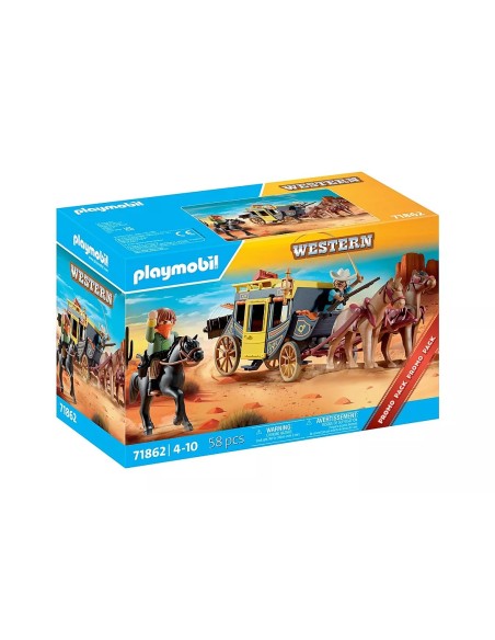Playmobil 71862 Wild West Stagecoach – Playset with Horses and Bandit PLA71862 Playmobil | Futurartshop.com