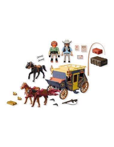 Playmobil 71862 Wild West Stagecoach – Playset with Horses and Bandit PLA71862 Playmobil | Futurartshop.com