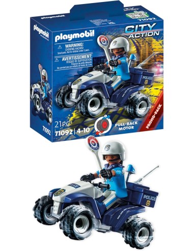 Playmobil 71092 Quad della Polizia – Veicolo con Agente e Accessori PLA71092 Playmobil | Futurartshop.com