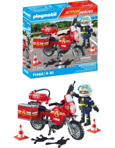 Playmobil 71466 Moto dei Pompieri – Veicolo di Emergenza con Personaggio PLA71466 Playmobil | Futurartshop.com