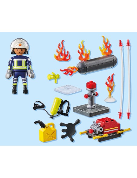 Playmobil 71826 Firefighter with Water Pump – Action Heroes Set PLA71826 Playmobil | Futurartshop.com