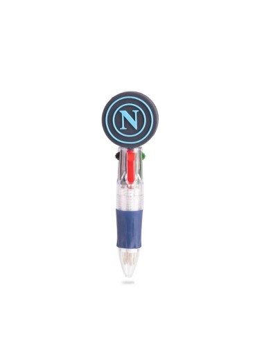 Mini pen 4 colors blue SSC Napoli LAGSSCN25026 Colourbook | Futurartshop.com