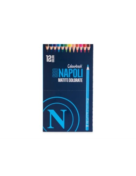 Confezione 12 matite colorate SSC Napoli LAGSSCN25080 Colourbook | Futurartshop.com