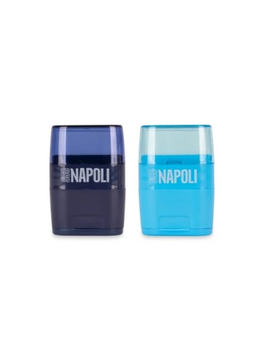 SSC Napoli 2-hole pencil sharpener with eraser and reservoir LAGSSCN25065 Colourbook | Futurartshop.com