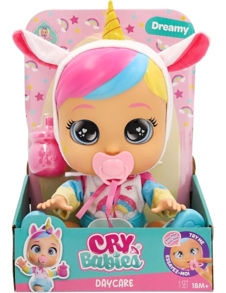Cry Babies Day Care Dreamy Doll with Outfit and 3 Accessories SAN921535 IMC Toys | Futurartshop.com