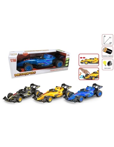 Metropoli F1 Car 1:18 Scale Lights & Sounds - 3 Colors TOY28459 Toys Garden | Futurartshop.com
