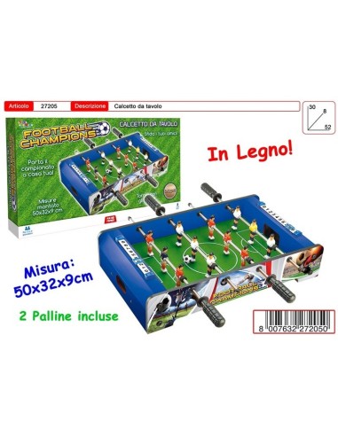 Calcetto da Tavolo in Legno 50x32x9 cm - Calcio Balilla TOY27205 Toys Garden | Futurartshop.com