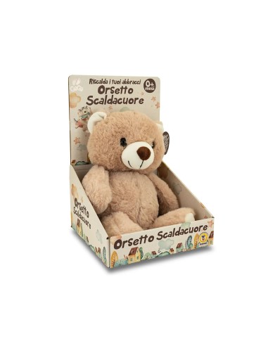 Peluche Orso Scaldacuore 24 cm - Termico Riscaldabile TEO39538 Teorema | Futurartshop.com