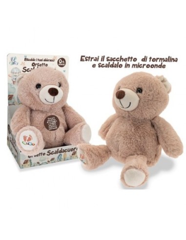 Peluche Orso Scaldacuore 24 cm - Termico Riscaldabile TEO39538 Teorema | Futurartshop.com