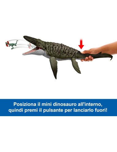 Jurassic World Mosasauro Morso Letale La Rinascita con Movimento AGRJCH00 Mattel | Futurartshop.com
