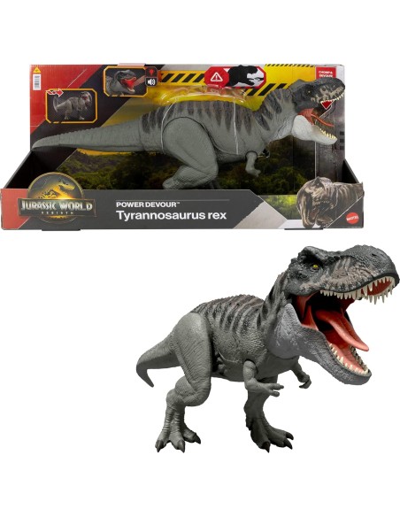 Jurassic World T-Rex Potere Divoratore con Fauci Mobili Dinosauro AGRJCH020 Mattel | Futurartshop.com