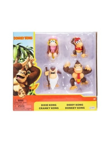 Donkey Kong – 4‑Pack Collectible Figures by Nintendo JAK431174 Jakks Pacific | Futurartshop.com