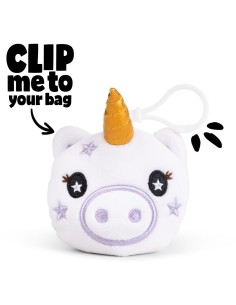 Unicorn Plush Keyring with Clip - Soft Cuddle Keychain KEYFP12UCK KeyCraft | Futurartshop.com 2