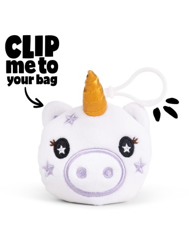 Unicorn Plush Keyring with Clip - Soft Cuddle Keychain KEYFP12UCK KeyCraft | Futurartshop.com