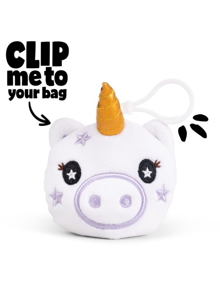 Unicorn Plush Keyring with Clip - Soft Cuddle Keychain KEYFP12UCK KeyCraft | Futurartshop.com