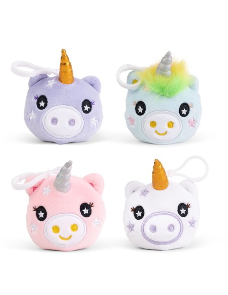 Portachiavi Peluche Unicorno con Clip - Morbido Pupazzo KEYFP12UCK KeyCraft | Futurartshop.com
