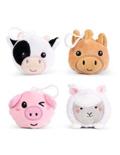 Farm Animal Plush Keyring with Clip - Soft Cuddle Keychain KEYFP12FMK KeyCraft | Futurartshop.com