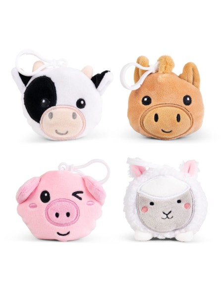 Portachiavi Peluche Animali Fattoria con Clip - Morbido KEYFP12FMK KeyCraft | Futurartshop.com